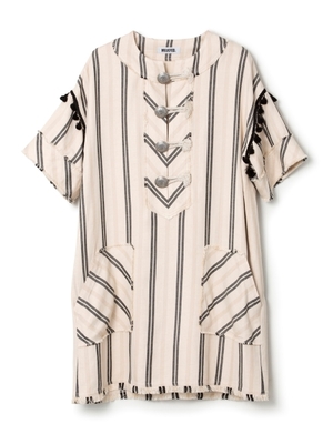 FRINGE DRESS WITH CONCHO
