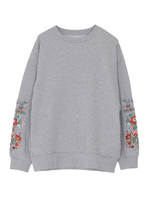 フラワースリーブスウェットTOPS