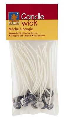 キャンドル用座金付き芯8cmx25本