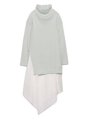 【emmi atelier】アシンメトリーニットワンピース
