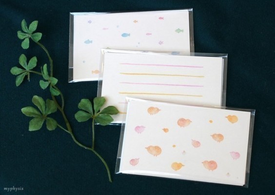 メッセージカード3種セット（水彩画）