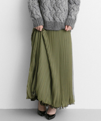 Lirica　Pleat Maxi Skirt