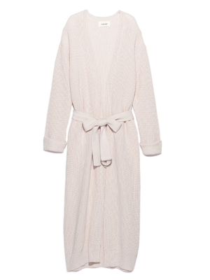 前しばりロングニットガウン