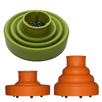 折り畳み式 スタイラー ヘアドライヤー ディフューザー (ライム)