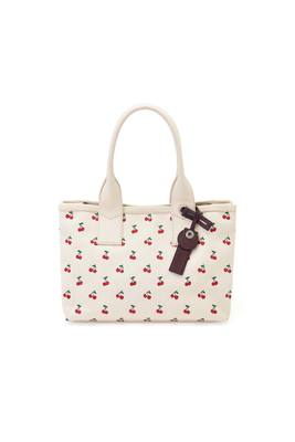 Embroidered Fruit Canvas Tote