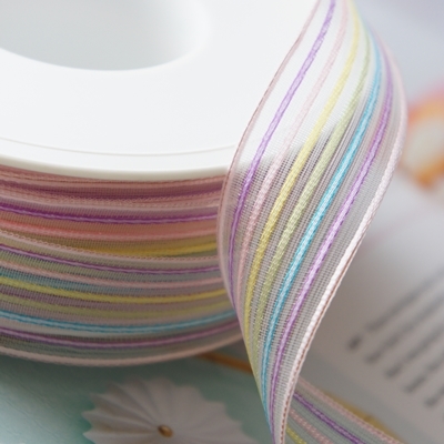 カラフルストライプリボン