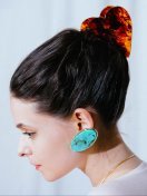 アクリルハートヘアクリップ