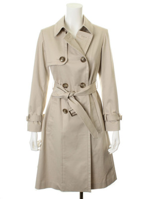 ベルト付フレアートレンチコート