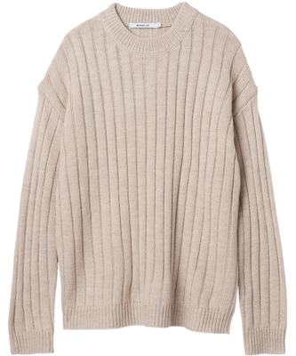 SOFT PLAIN STITCH RIB SWEATER