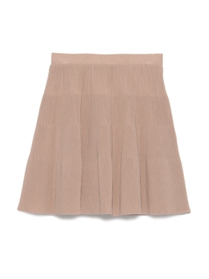 柄編みフレアニットスカート