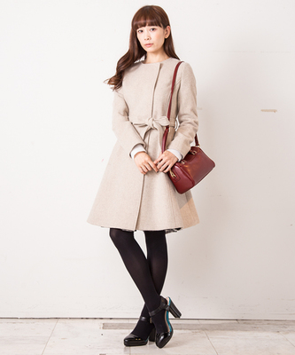 圧縮メルトンフレアコート