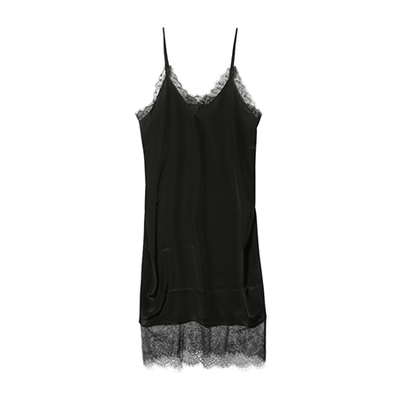 レーストリミングキャミワンピース (ブラック)
