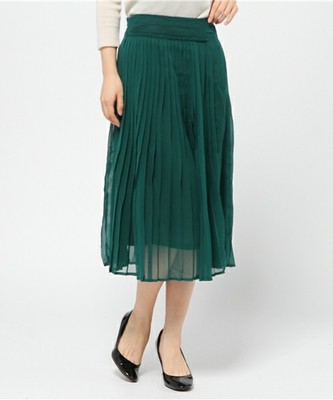 MID-CALF PLEATED SKIRT