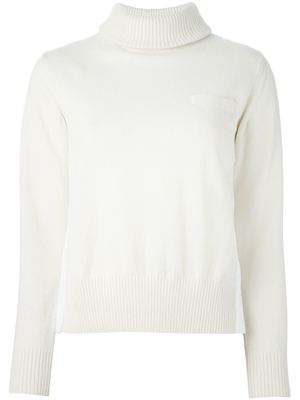 プリーツバック タートルネックセーター