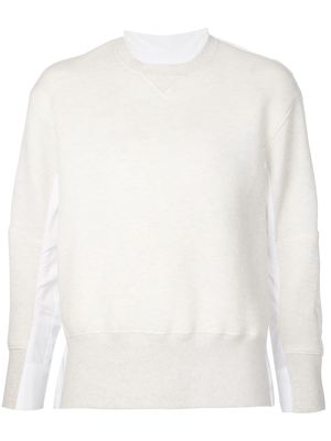 コントラストバック スウェット