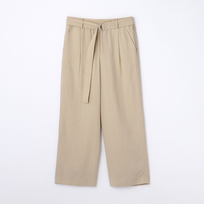 リヨセルシルク ワイドクロップドパンツ