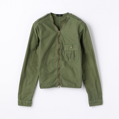 ライトモールスキン ミリタリーブルゾン
