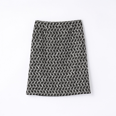 オプティカルツイード トラペーズスカート