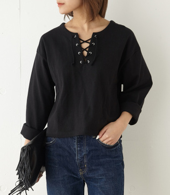 FRONT LACEUP CUT TOPS