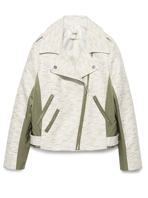 ツイードナイロンブルゾン