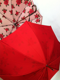 日本製雨傘 甲州織・裏ほぐし傘（バラ柄） 長傘8本骨60ｃｍ 女性（レディース）／長傘 