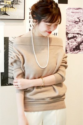 コットンカシミヤ 2wayドルマン チュニック