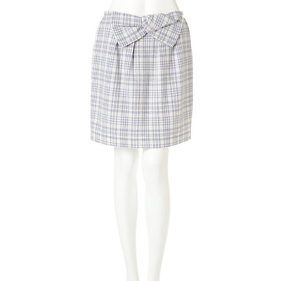 チェックリボンスカート