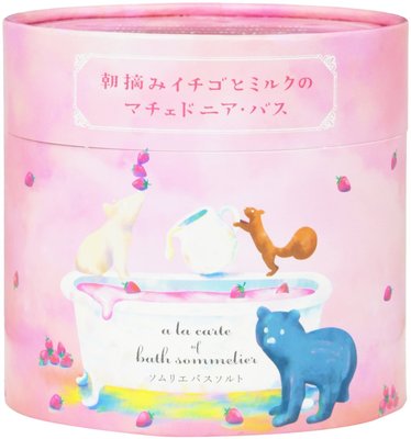 ソムリエバスソルト400g 朝摘みイチゴとミルクのマチェドニアバス