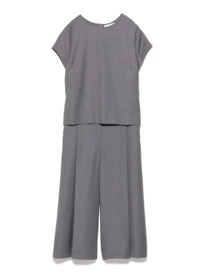  クロップドブラウス×ガウチョパンツセットアップ