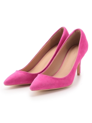 スエードピンヒールパンプス