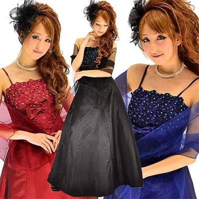 刺繍リボン姫ロングドレス