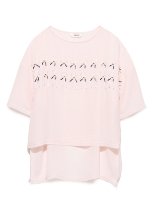 リボン刺繍トップス