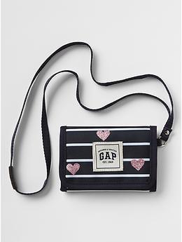 Tri-fold print string wallet