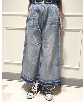 デニムフリンジパンツ