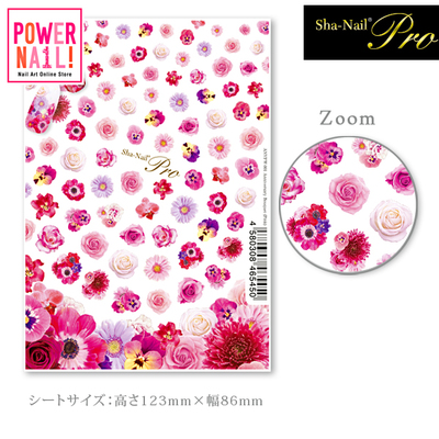 写ネイルPro Anniversary Bouquet(Pink) アニバーサリーブーケ ピンク ネイルシール 