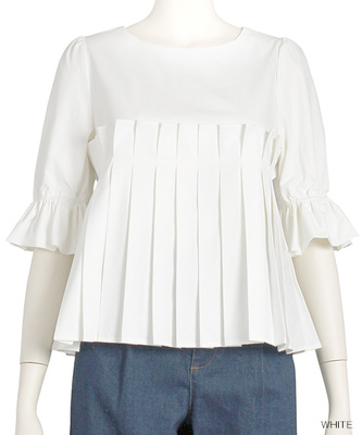 プリーツデザインブラウス