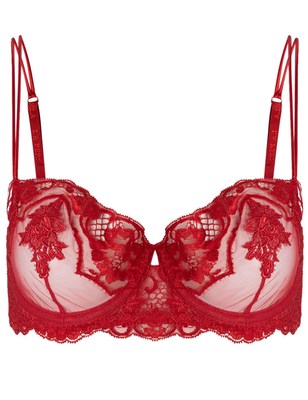 レッドポリアミドブラジャー