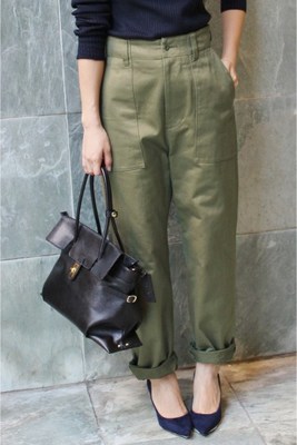 サテンツイル ミリタリーパンツ