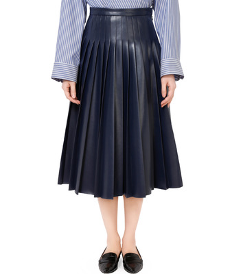 フェイクレザープリーツスカート