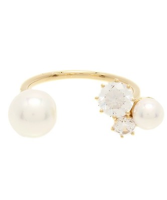 ビジュー×パール フォークリング