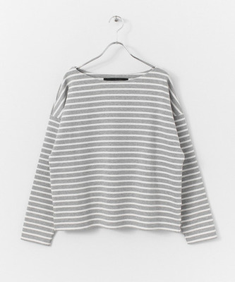 ボーダーボートネックカットソー