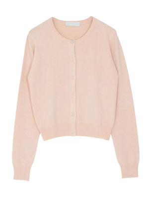 【se】パステルカラークルーネックカーディガン