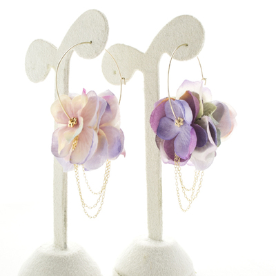 あじさい花束チェーンピアス/イヤリング(片側販売)