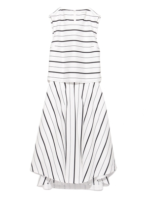 フィットフレアミディワンピース