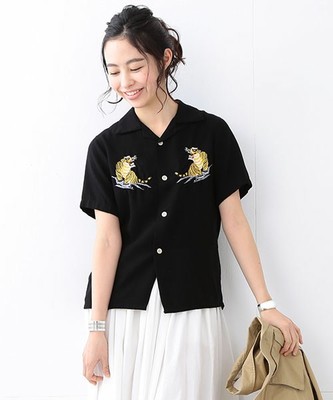 TAILOR TOYO×BEAMS BOY / スカ刺繍 レーヨンショートスリーブ