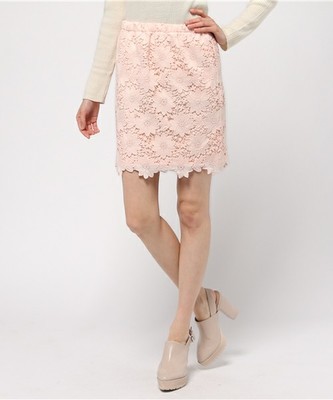 デイジーレース柄タイトスカート