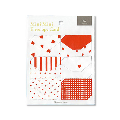 ミニミニエンベロープカード レッド