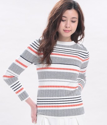 ワイドリブハイネックニットプルオーバー