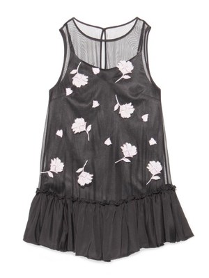 チュール刺繍ワンピース 