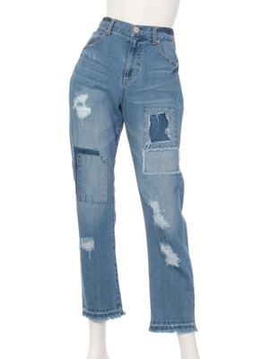 パッチワークデニム